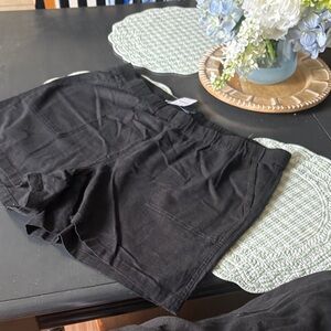 J. Crew Black High-Waist Casual Shorts